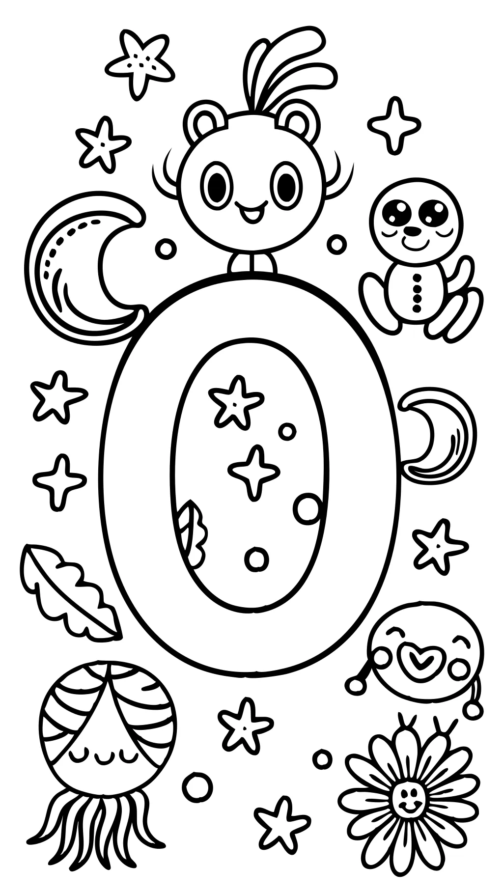 coloring pages of the letter o